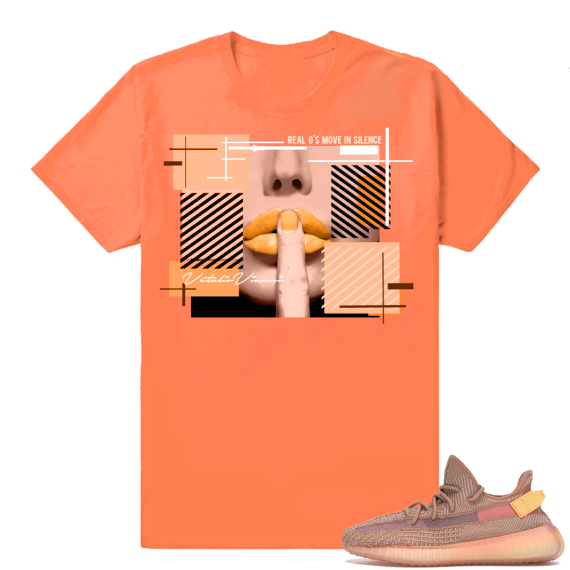 Yeezy 350 Clay | Move in Silence | Hyper Orange Shirt