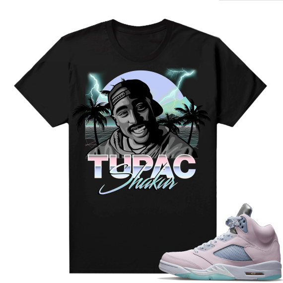 Easter 5s Regal Pink Shirts - Black 2Pac Paradise