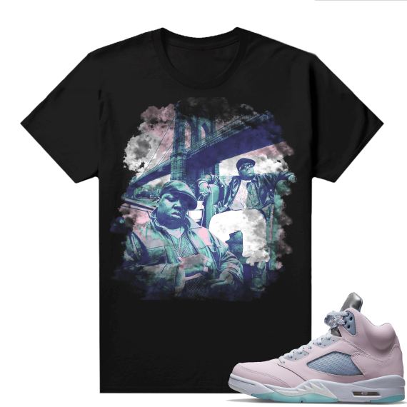 Easter 5s Regal Pink Shirts - Black Biggie Brooklyn