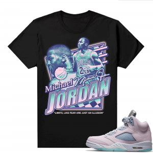 Easter 5s Regal Pink Shirts - Black MJ Illusions