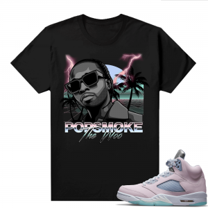 Easter 5s Regal Pink Shirts - Black Pop Smoke Paradise