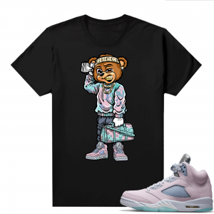 Easter 5s Regal Pink Shirts - Black Soulja Bear