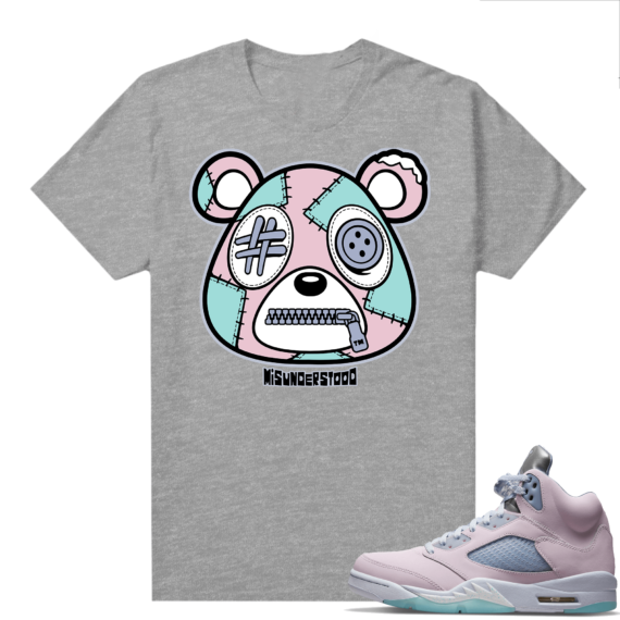 Easter 5s Regal Pink Shirts - Grey Misunderstood bear