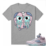 Easter 5s Regal Pink Shirts - Heather Grey Crying Heart