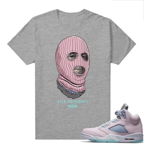 Easter 5s Regal Pink Shirts - Heather Grey Dead Presidents