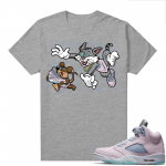 Easter 5s Regal Pink Shirts - Heather Grey Finessed