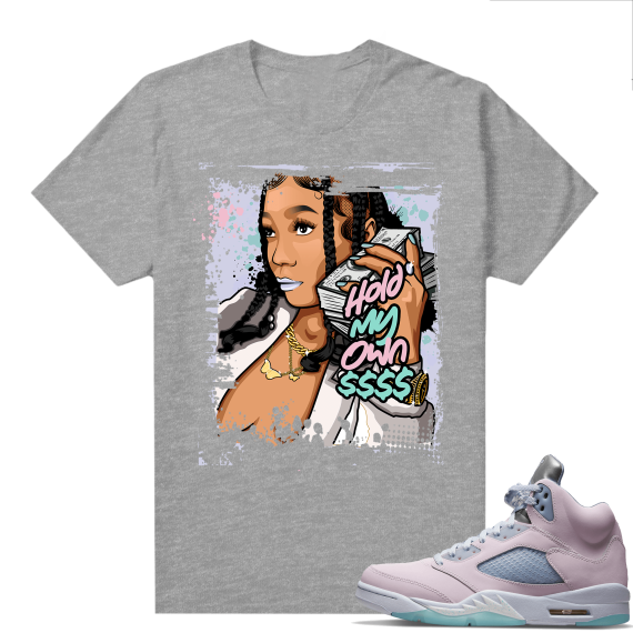 Easter 5s Regal Pink Shirts - Heather Grey Hold My Own