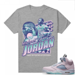 Easter 5s Regal Pink Shirts - Heather Grey MJ Illusions