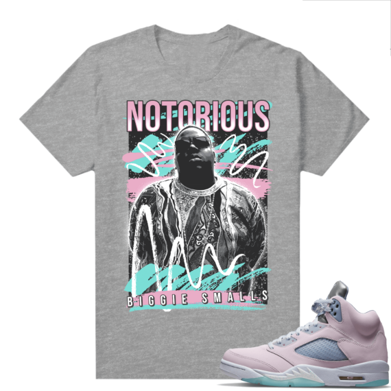 Easter 5s Regal Pink Shirts - Heather Grey Notorious