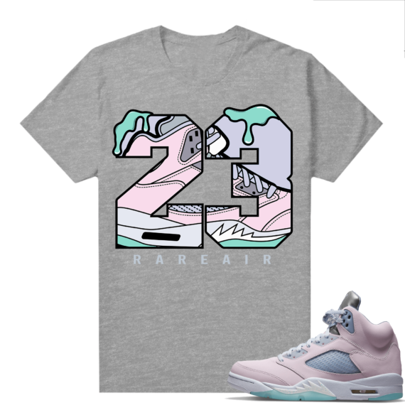 Easter 5s Regal Pink Shirts - Heather Grey Rare Air 23