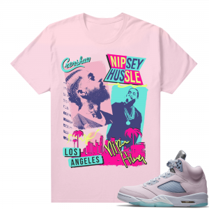 Easter 5s Regal Pink Shirts - Pink Nipsey 80s