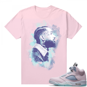 Easter 5s Regal Pink Shirts - Pink Nipsey Watercolor