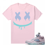 Easter 5s Regal Pink Shirts - Pink Smiley Drip