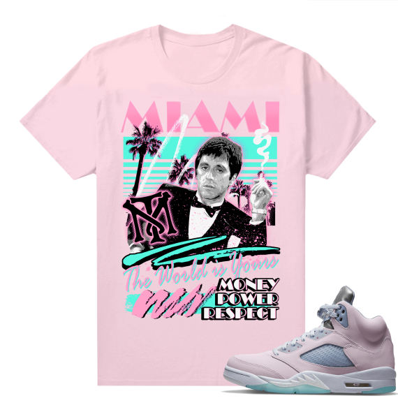 Easter 5s Regal Pink Shirts - Pink Tony Montana