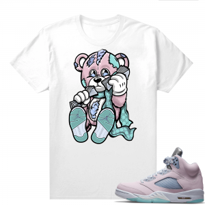 Easter 5s Regal Pink Shirts - White Designer Bear