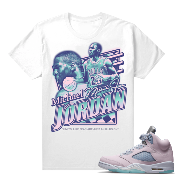 Easter 5s Regal Pink Shirts - White MJ Illusions