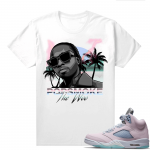 Easter 5s Regal Pink Shirts - White Pop Smoke Paradise