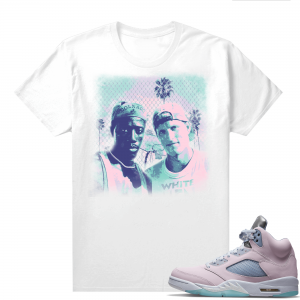 Easter 5s Regal Pink Shirts - White White Man Can’t Jump