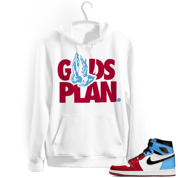 Match Jordan 1 Fearless Hoodies white - Gods Plan