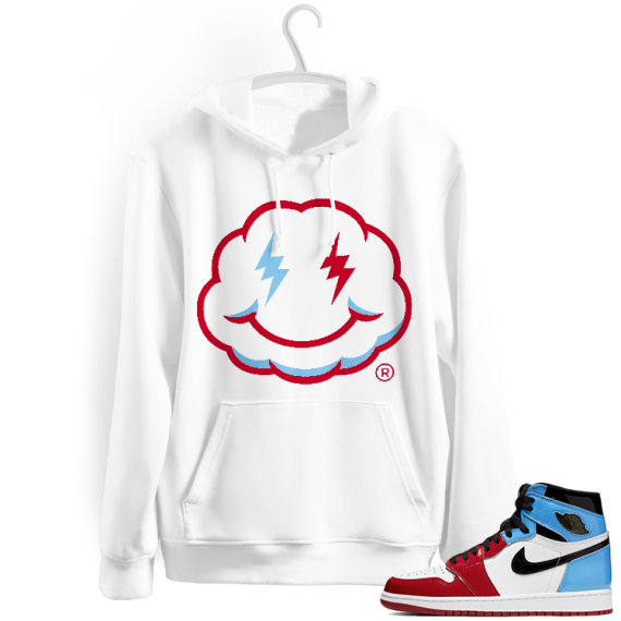 Fearless 1s Jordan Hoodies white - Smiley Cloud Logo