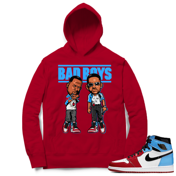 Fearless Jordan 1 OG high Hoodie red - Bad Boys