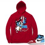 Fearless Jordan 1 OG high Hoodie red - Big Drip