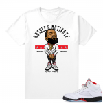 Fire Red 5s sneaker tees White - Hussle Motivate