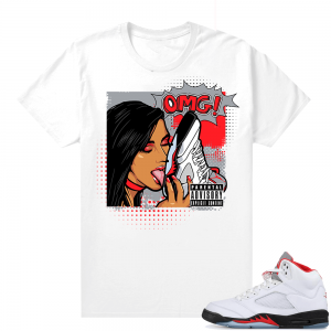 Fire Red 5s matching Graphic tees - OMG Sneakers