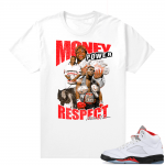 Fire Red 5s sneaker tees White - Tyson MPR Vintage Style