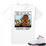 Fire Red 5s matching Graphic tees - PNUTS MJ