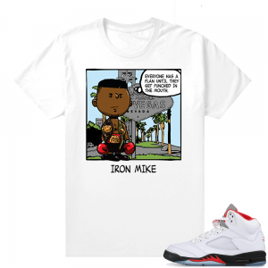 Fire Red 5s matching Graphic tees - PNUTS Iron Mike