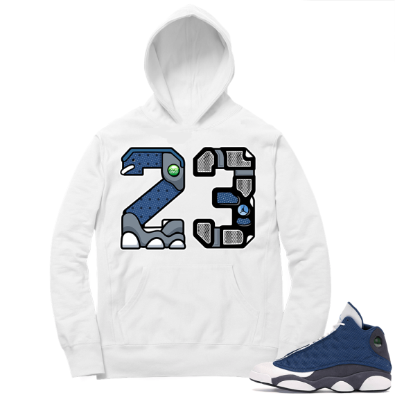 Flint 13s Sneaker Hoodie - White - 23