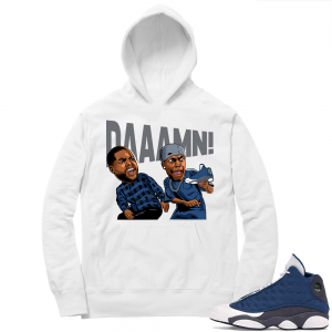 Flint 13s Sneaker Hoodie - White - DAAAMN