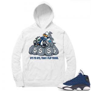 Flint 13s Sneaker Hoodie - White - Ws to Ms