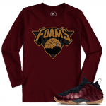 Match Maroon Foamposite | FOAMS | Maroon Long Sleeve T shirt