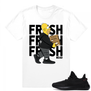 Yeezy Boost 350 V2 Black | Fresh Homer | White Shirt