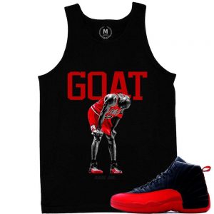 Match Flu Game 12 Jordan Retros | GOAT | Black Tank Top Shirt