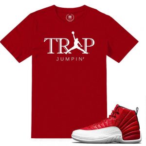 Match Gym Red 12 Jordan Retros | Trap Jumpin | Red T shirt