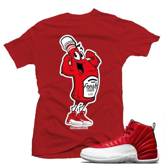 Match Gym Red 12 Jordan Retros | Fresh Sauce | Red T shirt