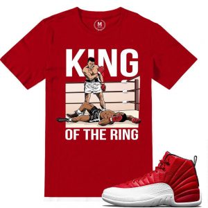 Match Gym Red 12 Jordan Retros | King of the Ring | Red T shirt