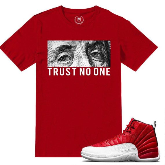 Match Gym Red 12 Jordan Retros | Trust No One | Red T shirt