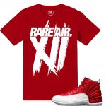 Match Gym Red 12 Jordan Retros | Rare Air XIIs | Red T shirt