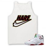 Jordan 7 Hare Tank Tees to match 'Hare Swoosh' White Tank