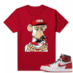 Heritage 1s - Tees Red Bored Ape Sneaker Club Drippy 1s