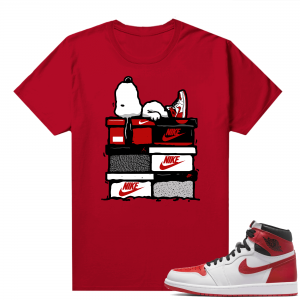 Heritage 1s - Tees Red Sneakerhead Snoopy