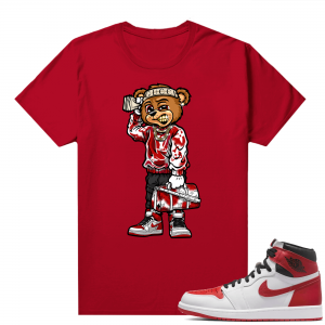 Heritage 1s - Tees Red Soulja Bear