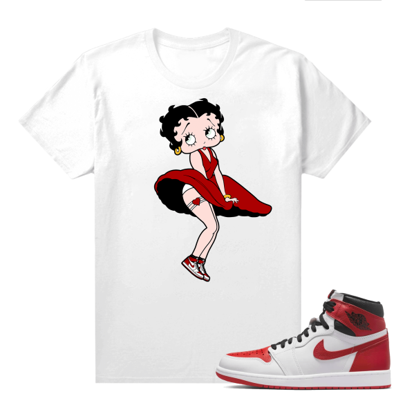 Heritage 1s - Tees White Betty Monroe