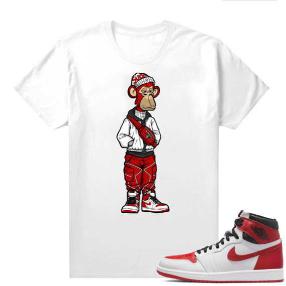 Heritage 1s - Tees White Bored Sneaker Ape