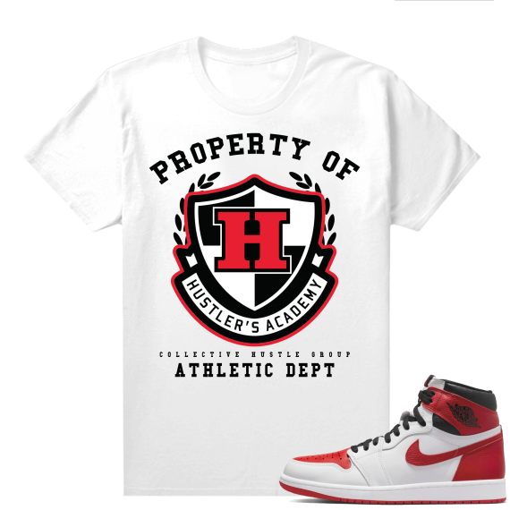 Heritage 1s - Tees White Collective Hustle Group Athletic Department