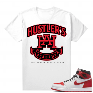 Heritage 1s - Tees White Collective Hustle Group Hustlers Acadamy logo V2